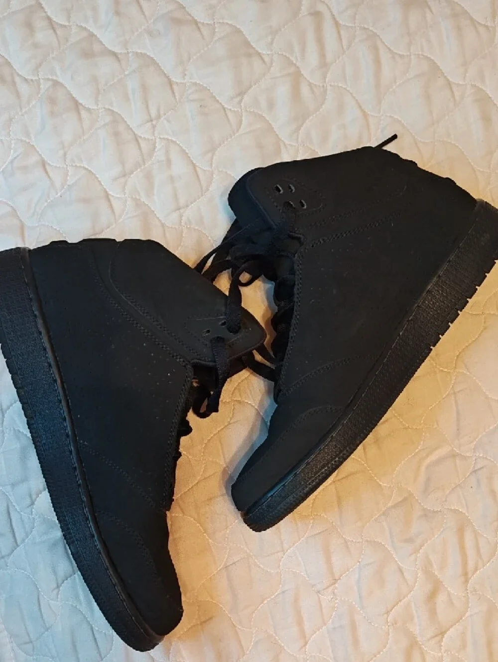 Jordan Black Mid-Top Sneakers with Subtle Jumpman Accent